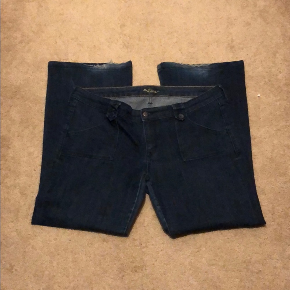 Old Navy dark blue wide leg “Diva” jeans